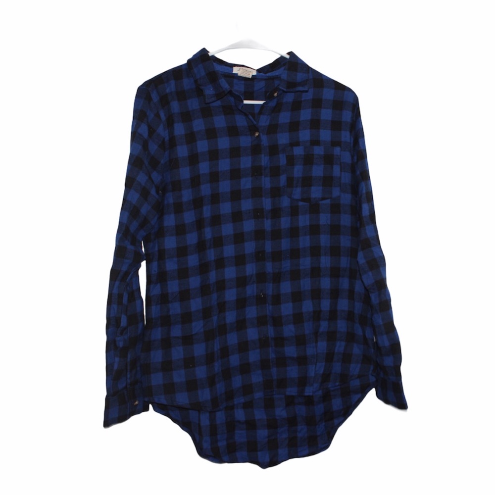 blue and black hipster style flannel